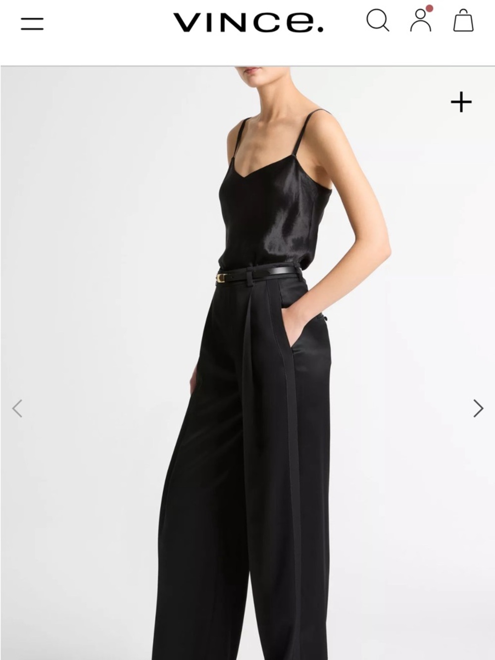 NWT Vince Bias Wide Pants in black NO POCKETS